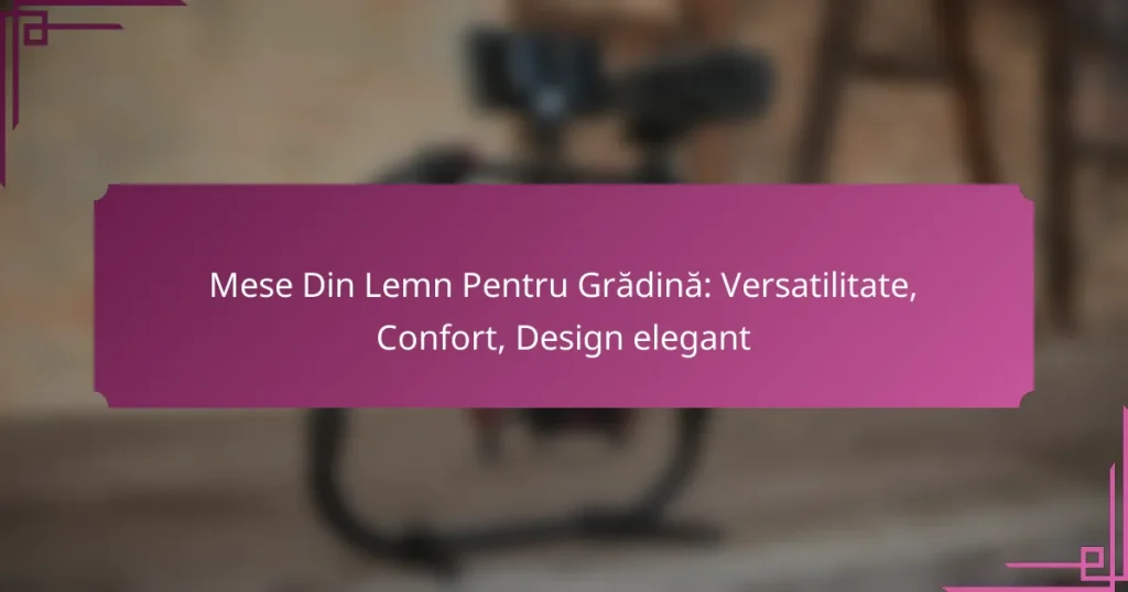 Mese Din Lemn Pentru Grădină: Versatilitate, Confort, Design elegant