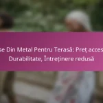 Mese Din Metal Pentru Terasă: Preț accesibil, Durabilitate, Întreținere redusă